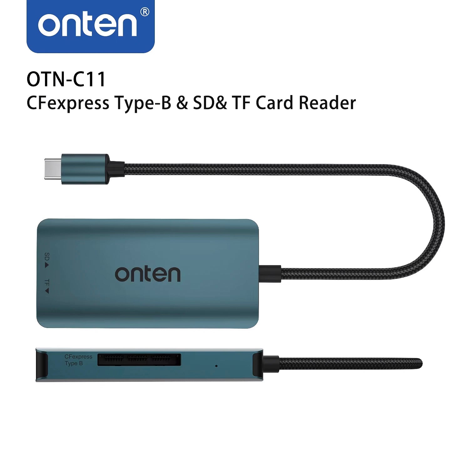 ONTEN-lector de tarjetas tipo C, CFexpress tipo B, SD y TF