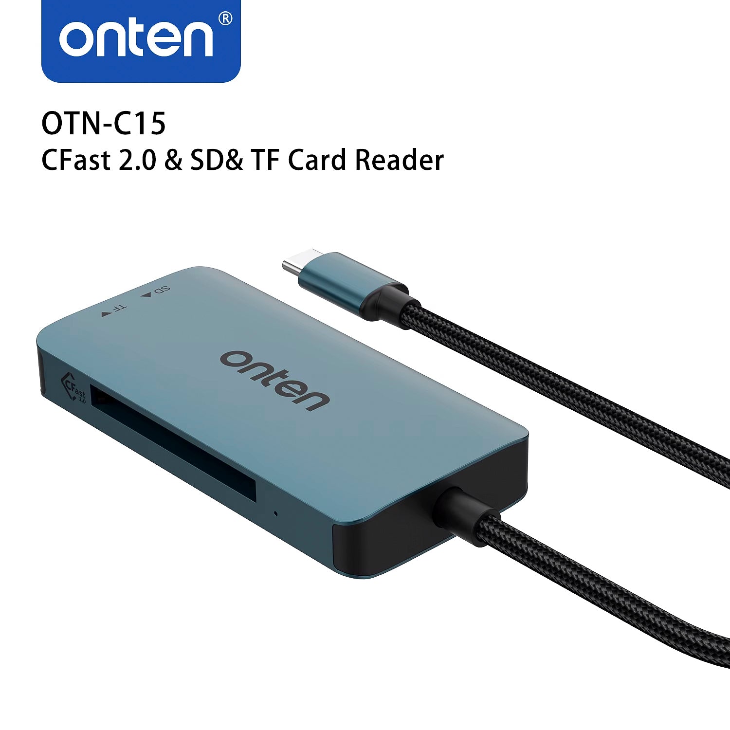 ONTEN-lector de tarjetas tipo C a CFast 2,0, SD, TF