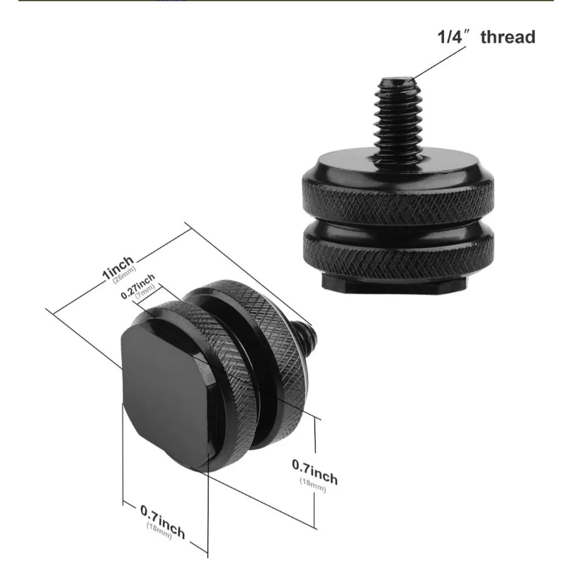 Adaptador de zapata de 1/4
