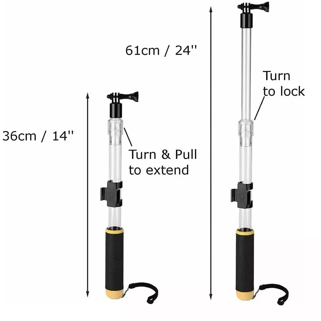 Aquapod Monopod Flotante Para Cámaras De Acción Gopro