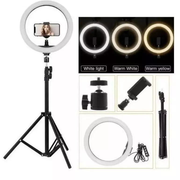 Aro De Luz 26 Cm Profesional + Tripode 2m