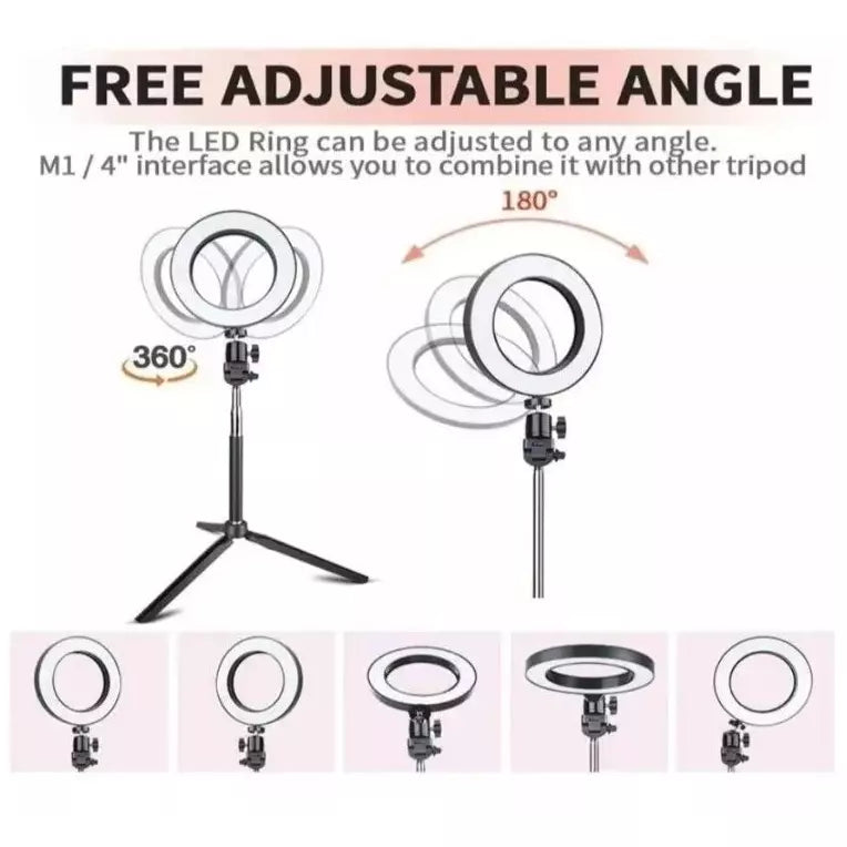 Aro De Luz 26 Cm Profesional + Tripode 2m