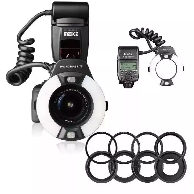 Ring Flash Anular Macro Meike Mk 14ext Para Nikon y Canon
