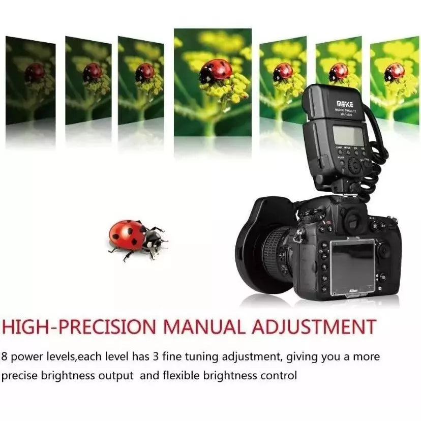 Ring Flash Anular Macro Meike Mk 14ext Para Nikon y Canon