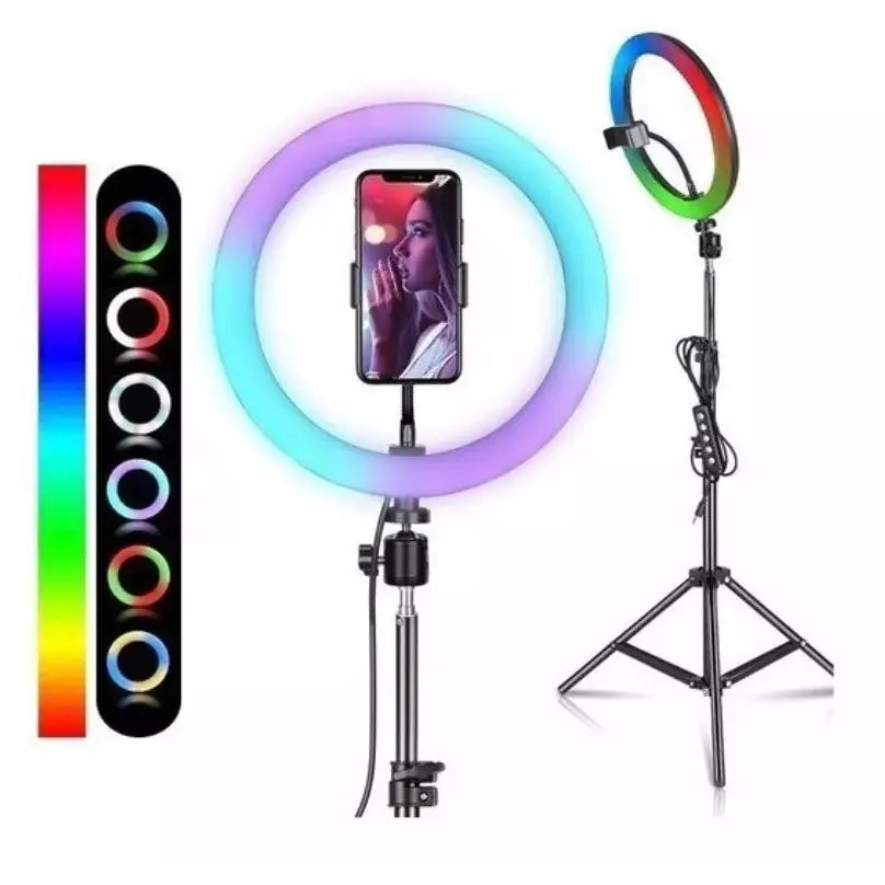 Aro De Luz Rgb 14pulgadas/ 35cm Profesional + Tripode 2m
