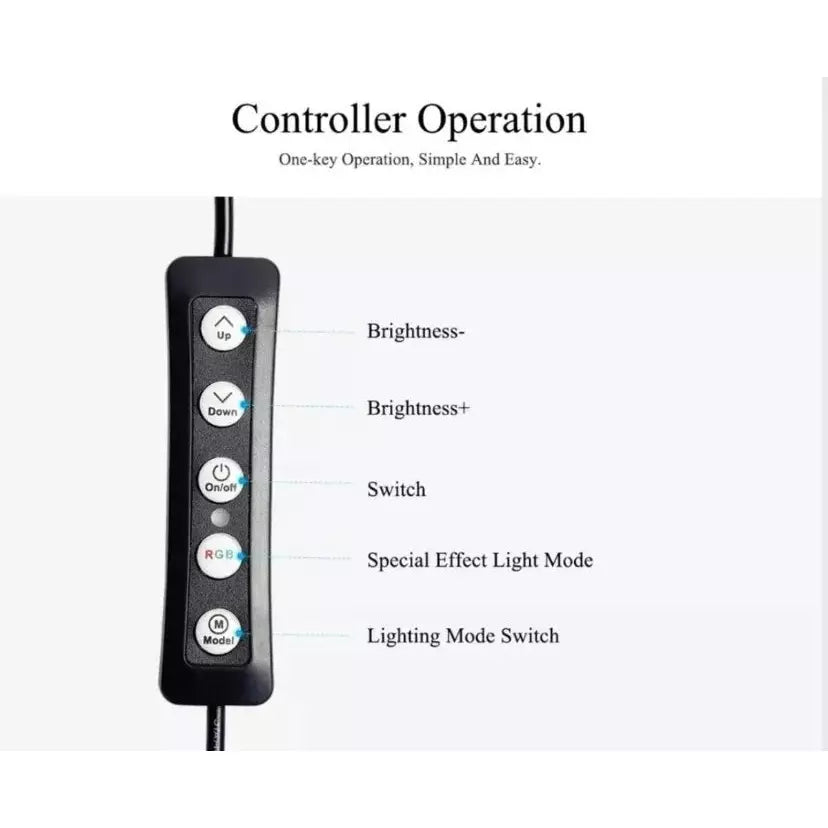 Aro De Luz Rgb 14pulgadas/ 35cm Profesional + Tripode 2m