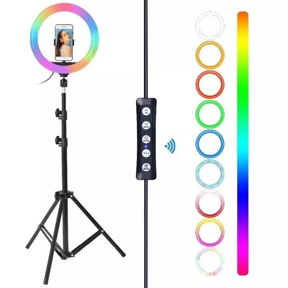 Aro De Luz Rgb 14pulgadas/ 35cm Profesional + Tripode 2m