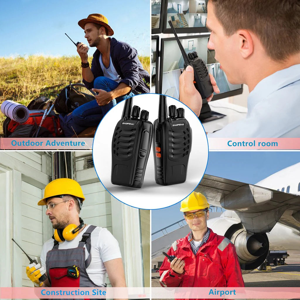 Baofeng BF-888S – Kit de 2 radios walkie talkie UHF recargables