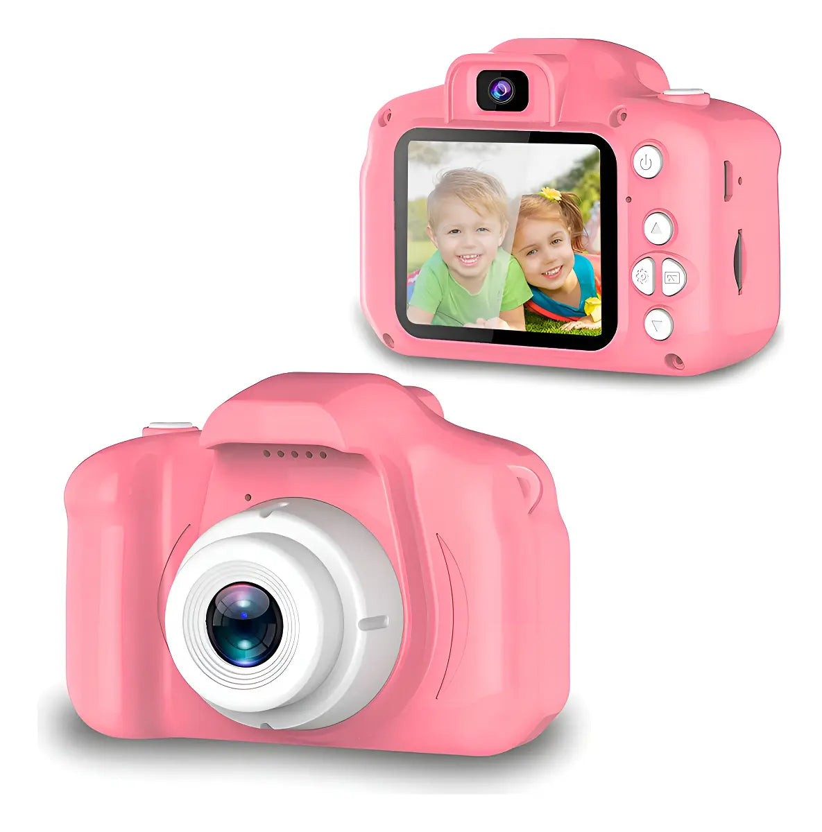 Mini Digital Camera colores blanco y rosado – Cámara digital compacta para fotos y video
