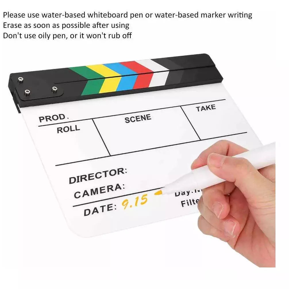 Claqueta Acrílica Para Grabación Profesional