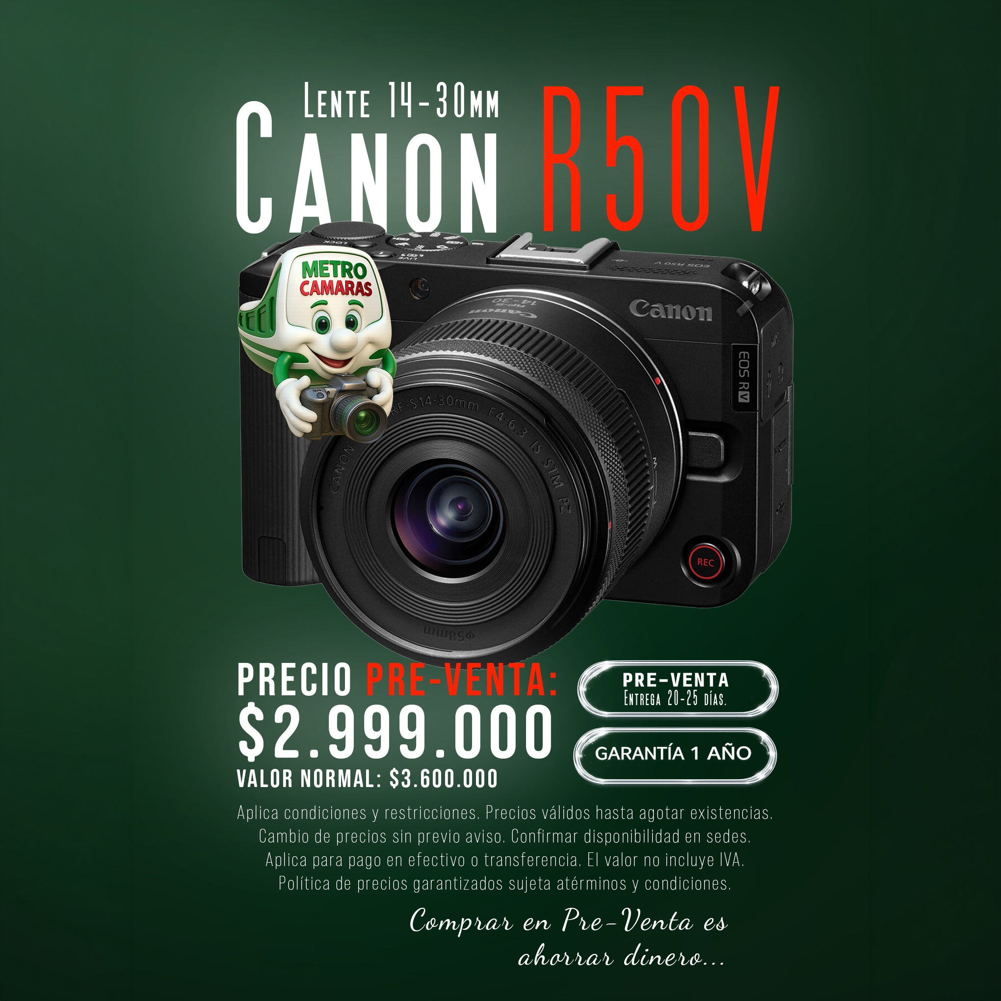 Canon EOS R50V + Lente RF-S 14-30mm PRE-VENTA