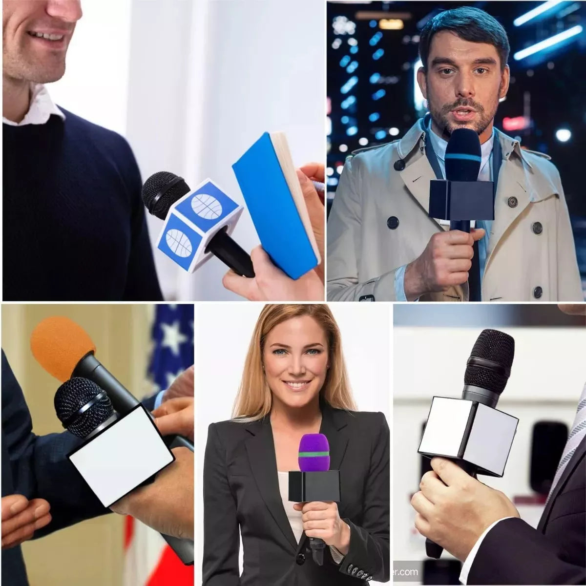 Cubo Microfono Porta Logo Cubo Microfono Negro