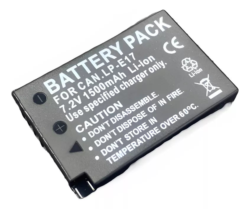 Cargador + Batería LP-E17 Para Canon EOS M3- M5- 750D- T6i- 760D- T6s- 77D- 800D- T7i- M6- 200D- SL2- 250D- SL3- 850D- T8i