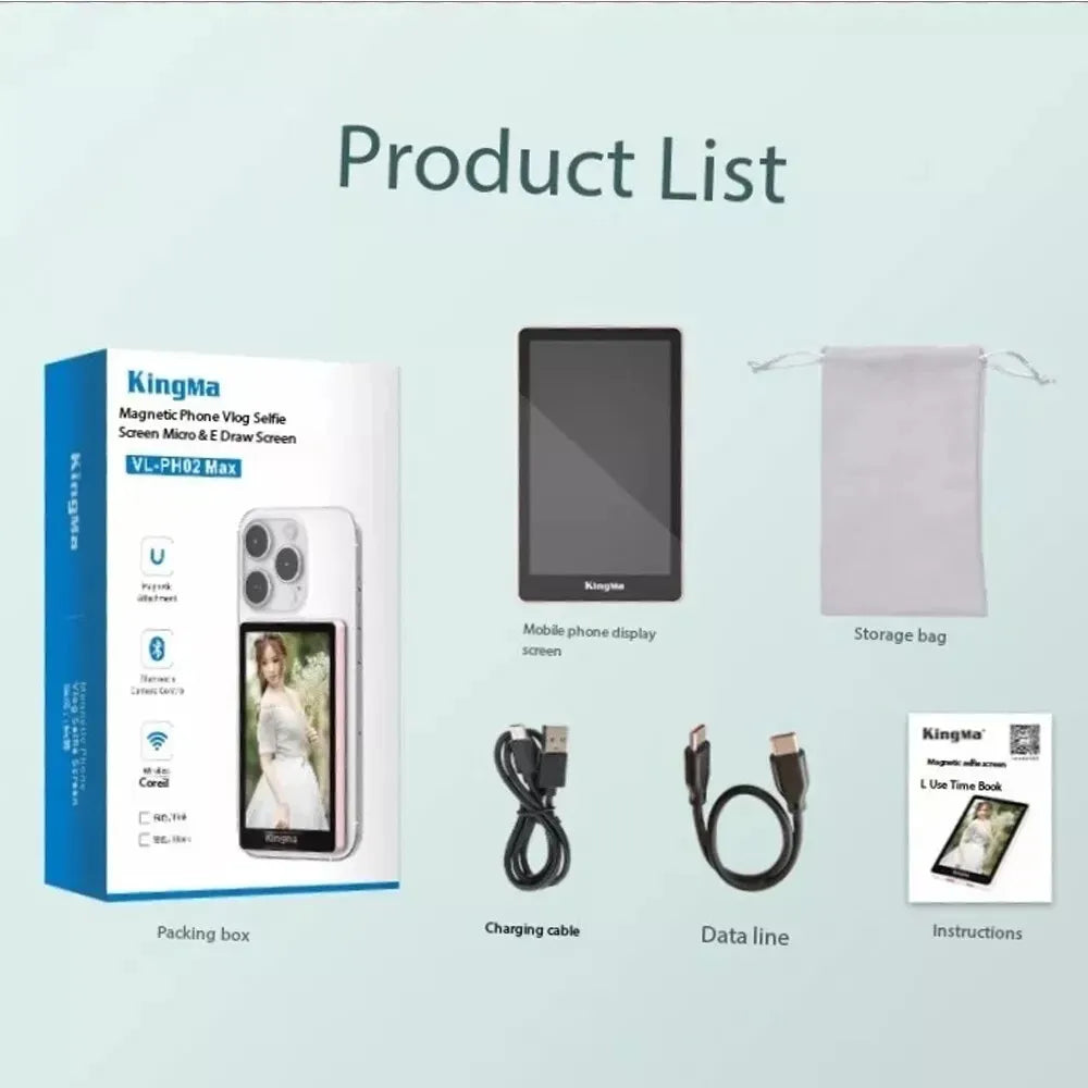 Pantalla Magnética Monitor Selfie Kigma VLPH02 MAX Para iOS y Android