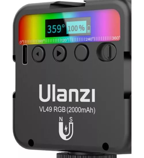 Luz Led Mini RGB Multicolor Recargable Ulanzi VL49 2500k - 9000k
