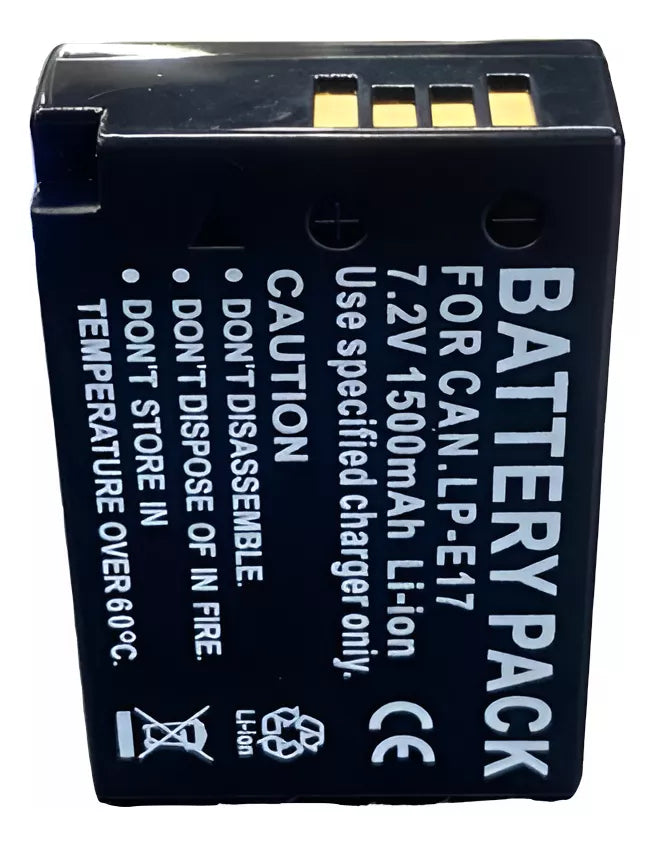 Cargador + Batería LP-E17 Para Canon EOS M3- M5- 750D- T6i- 760D- T6s- 77D- 800D- T7i- M6- 200D- SL2- 250D- SL3- 850D- T8i