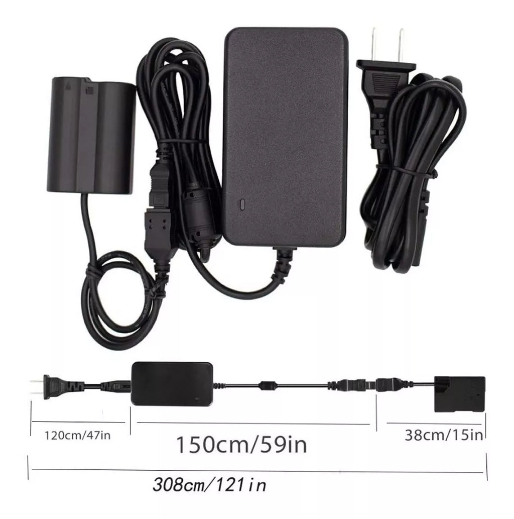 Adaptador Corriente Directa Para Camara Nikon de Bateria EN-EL15 D7000 D7100 D7200 D7500 Z5 Z6 Z6II Z7II Z8 D750 D780 D800 D500 D600 D610 D800E D811E D81 D850