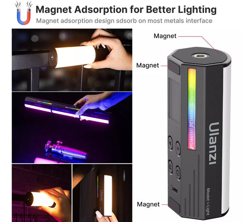 Barra Luz Led Mini RGB Multicolor Recargable Ulanzi I-Light