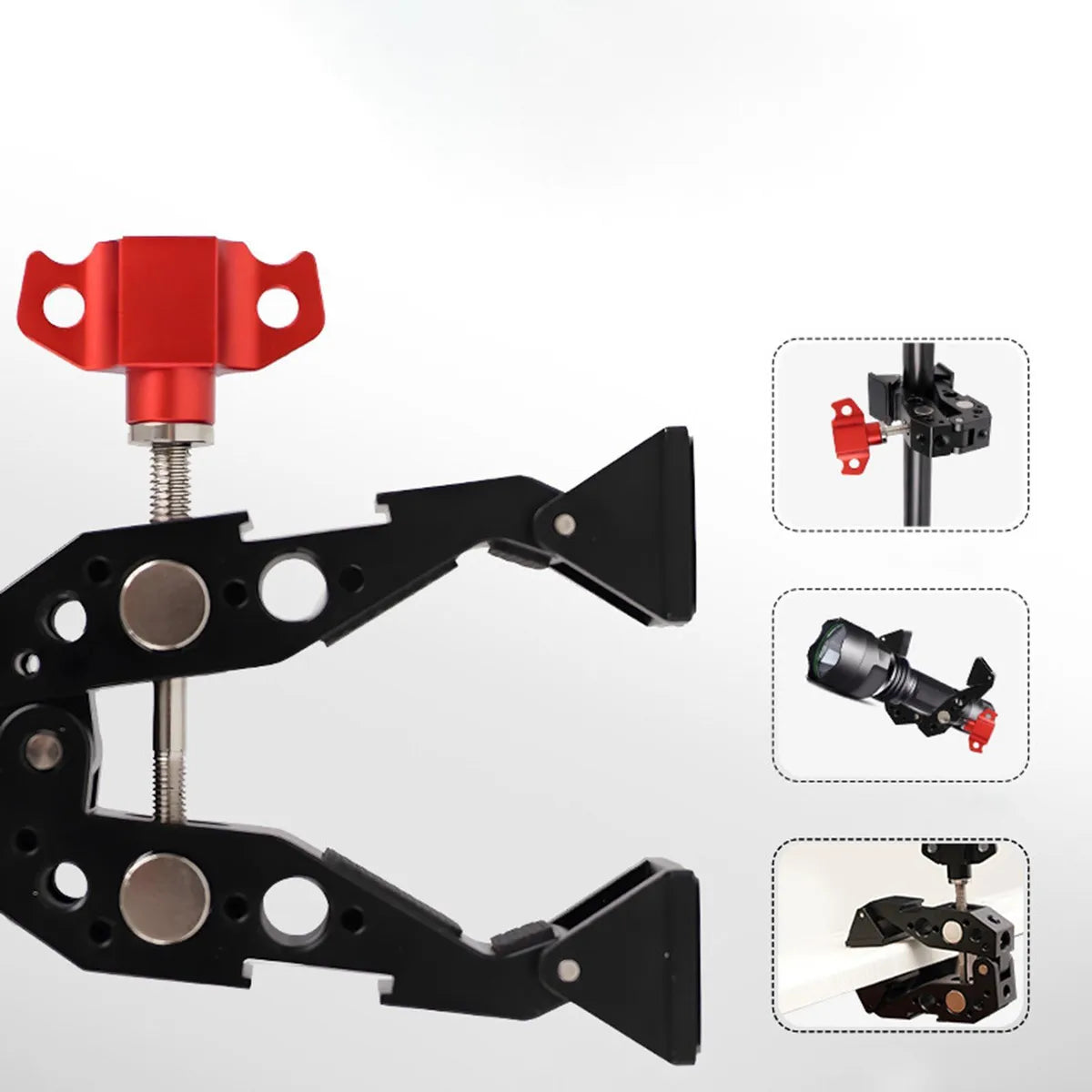 Abrazadera Doble Tipo Cangrejo Para Accesorios Fotograficos