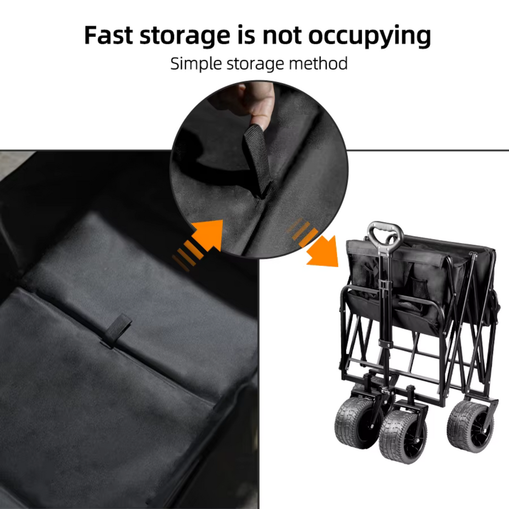 Carrito Plegable Transportador Equipos Pesados Hasta 90kg Ruedas Grandes