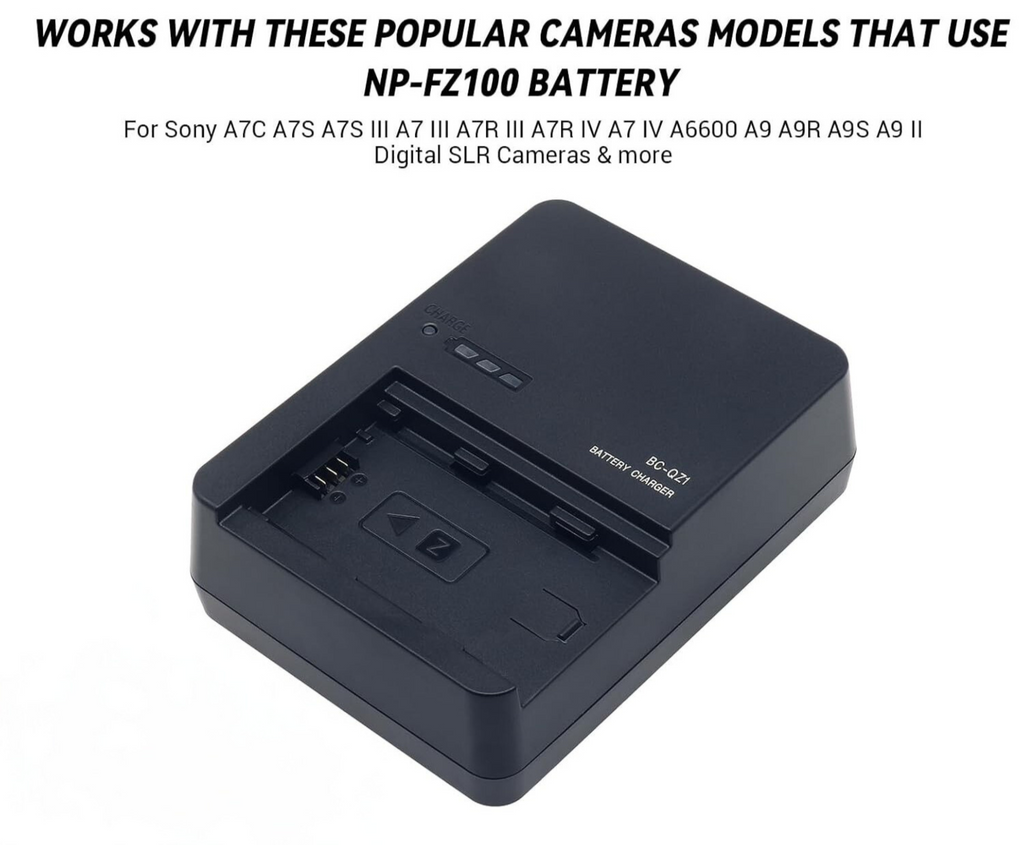 Cargador BC-QZ1 Para Sony FZ100 ZV-E1 A1- A9- A9 II- A7R III- A7R IV- A7R V- A7S III- A7 III- A7 IV A- A7C