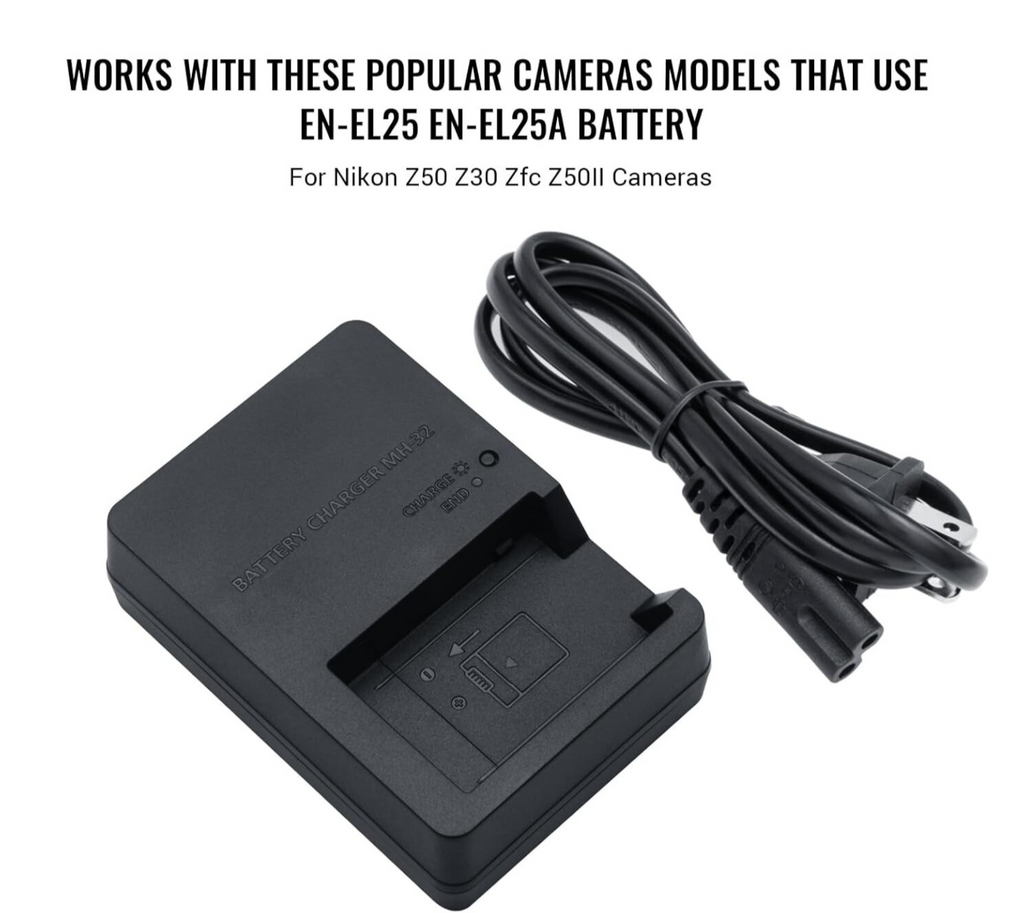 Cargador MH-32 Para Nikon EN-EL25 Z30 Z50 ZFC Z50II