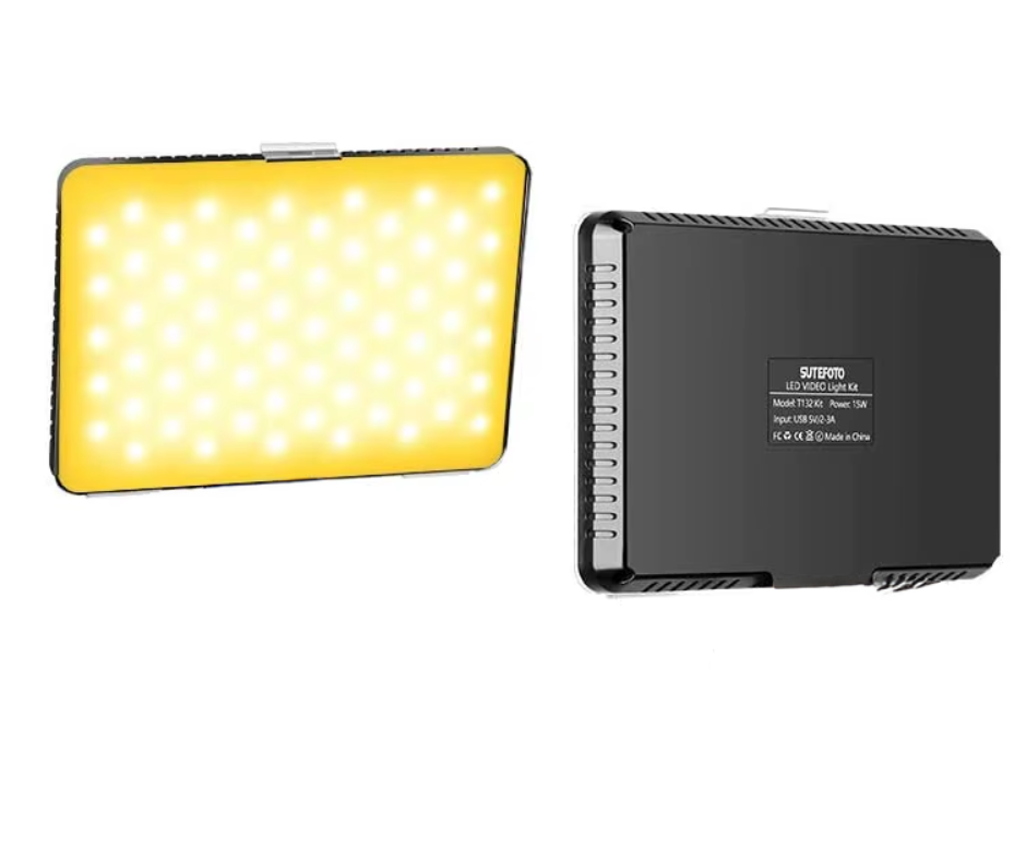 Lampara Led Bicolor + Gelatinas De Colores Sutefoto T132