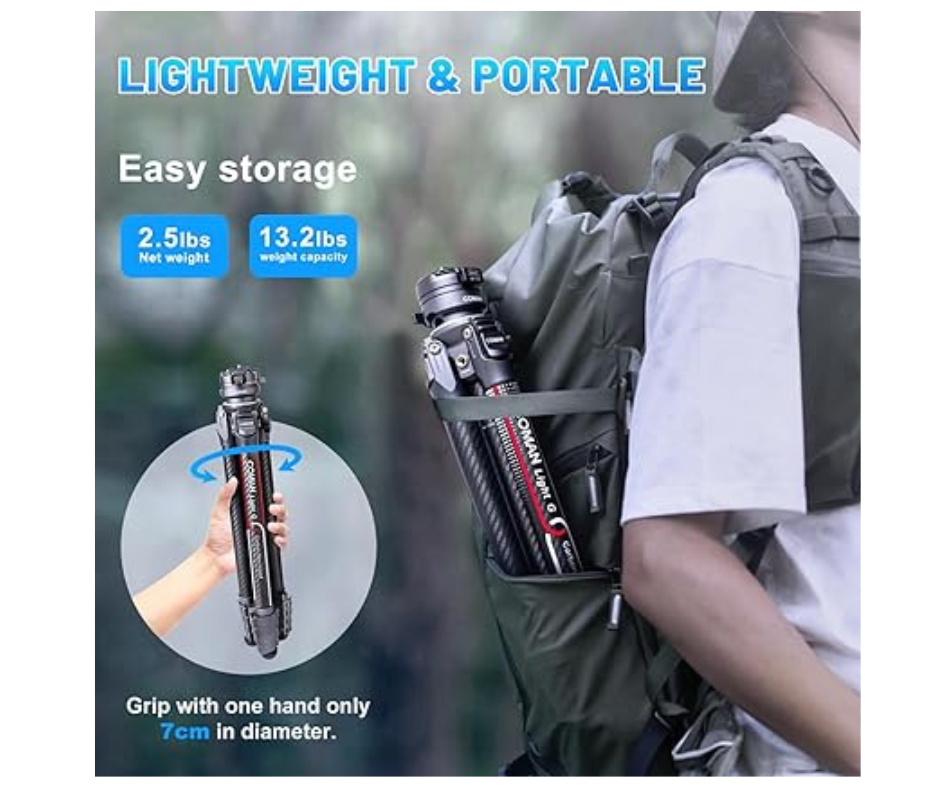Tripode En Fibra De Carbono Light G-W Coman