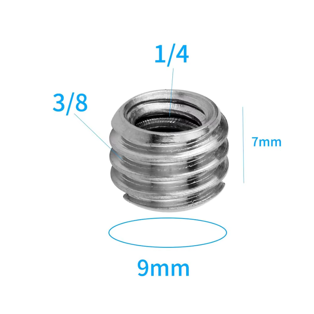 Adaptador Convertidor De Tornillo 1/4 A 3/8 Pulgada Tripode