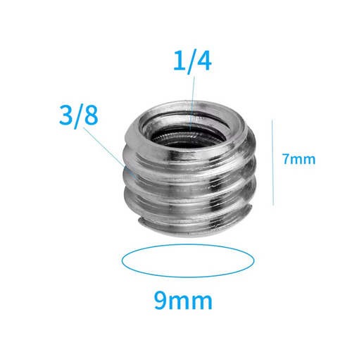 Adaptador Convertidor De Tornillo 1/4 A 3/8 Pulgada Tripode