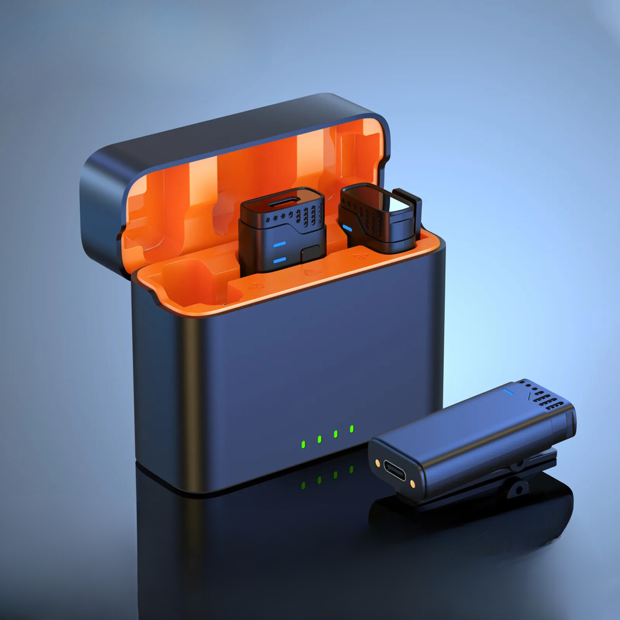 Micrófono Inalámbrico Doble Para Camara Celular Tipo C iPhone MW-16
