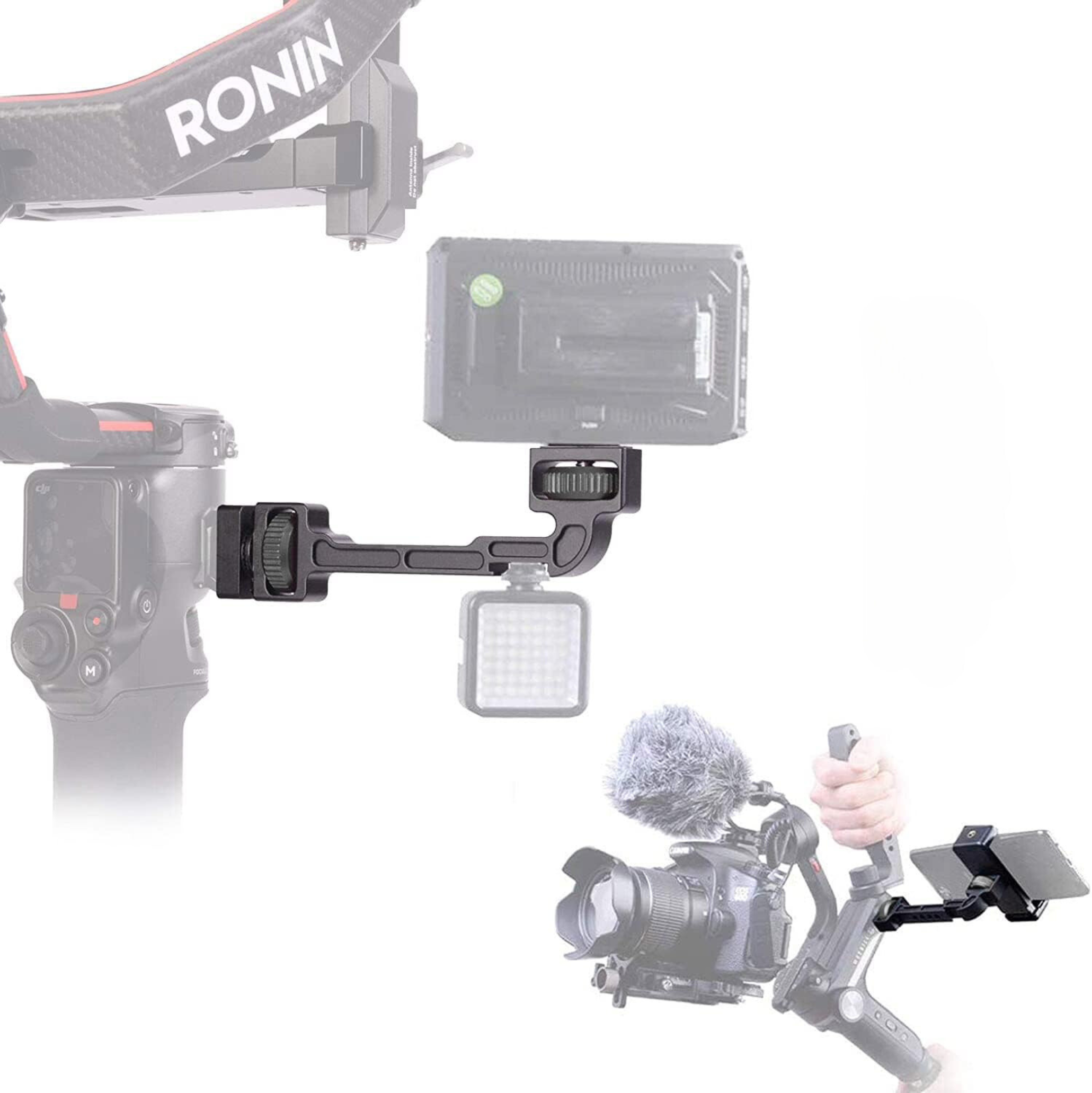 Soporte Brazo Para Estabilizador Extensor Giratorio Doble Tornillo 1/4