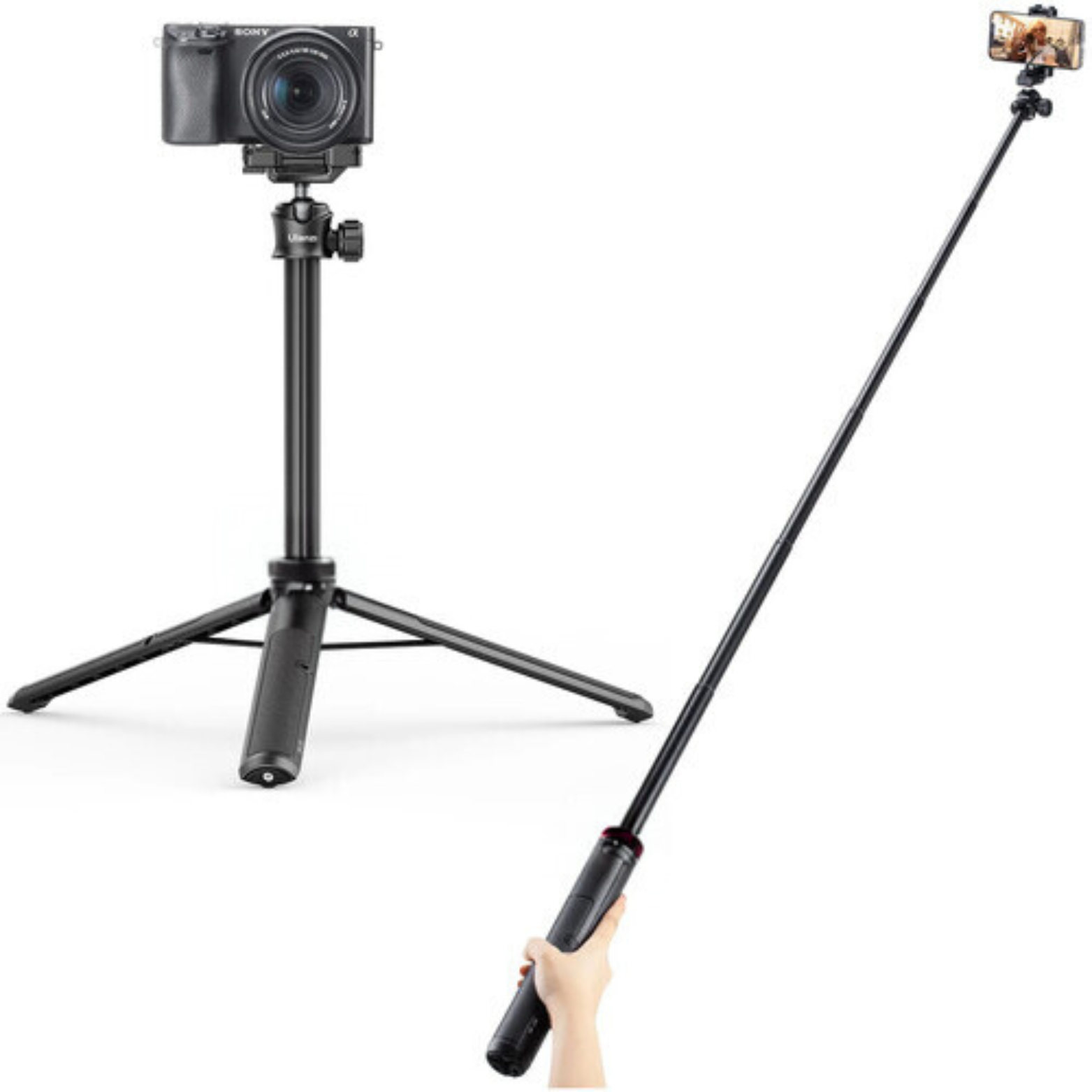 Trípode Extensible - Selfie Stick Con Control Bluetooth Cabeza De Bola 150cm