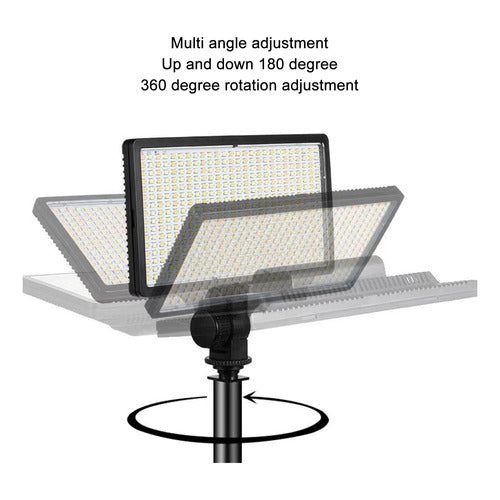 Panel De Luz Led Bicolor 32W Con Batería Y Cargador