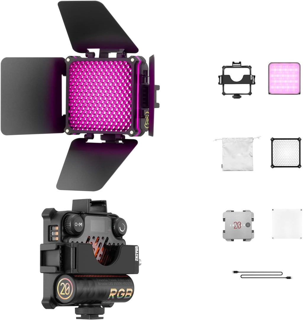 FIVERAY M20C Combo Led Zhiyun RGB de Bolsillo 20W