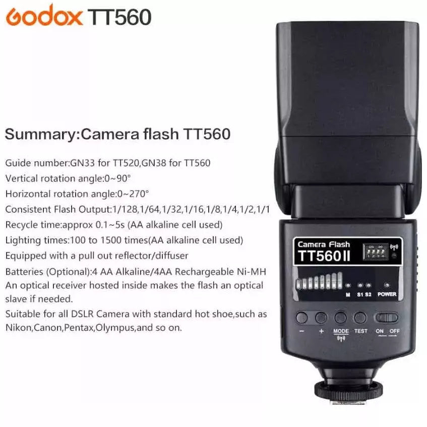 Flash Godox Tt 560 ll Speedlite Universal