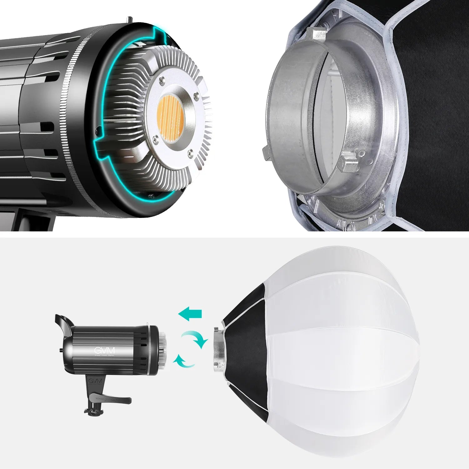 GVM G100W 90W LED Bi-Color con Softbox Tipo Linterna