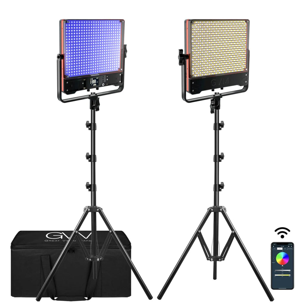 GVM 50SM Set 2x 150W LED Bicolor y RGB