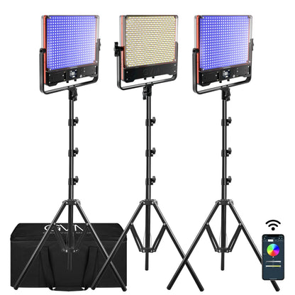 GVM 50SM Set 3x 150W LED Bicolor y RGB