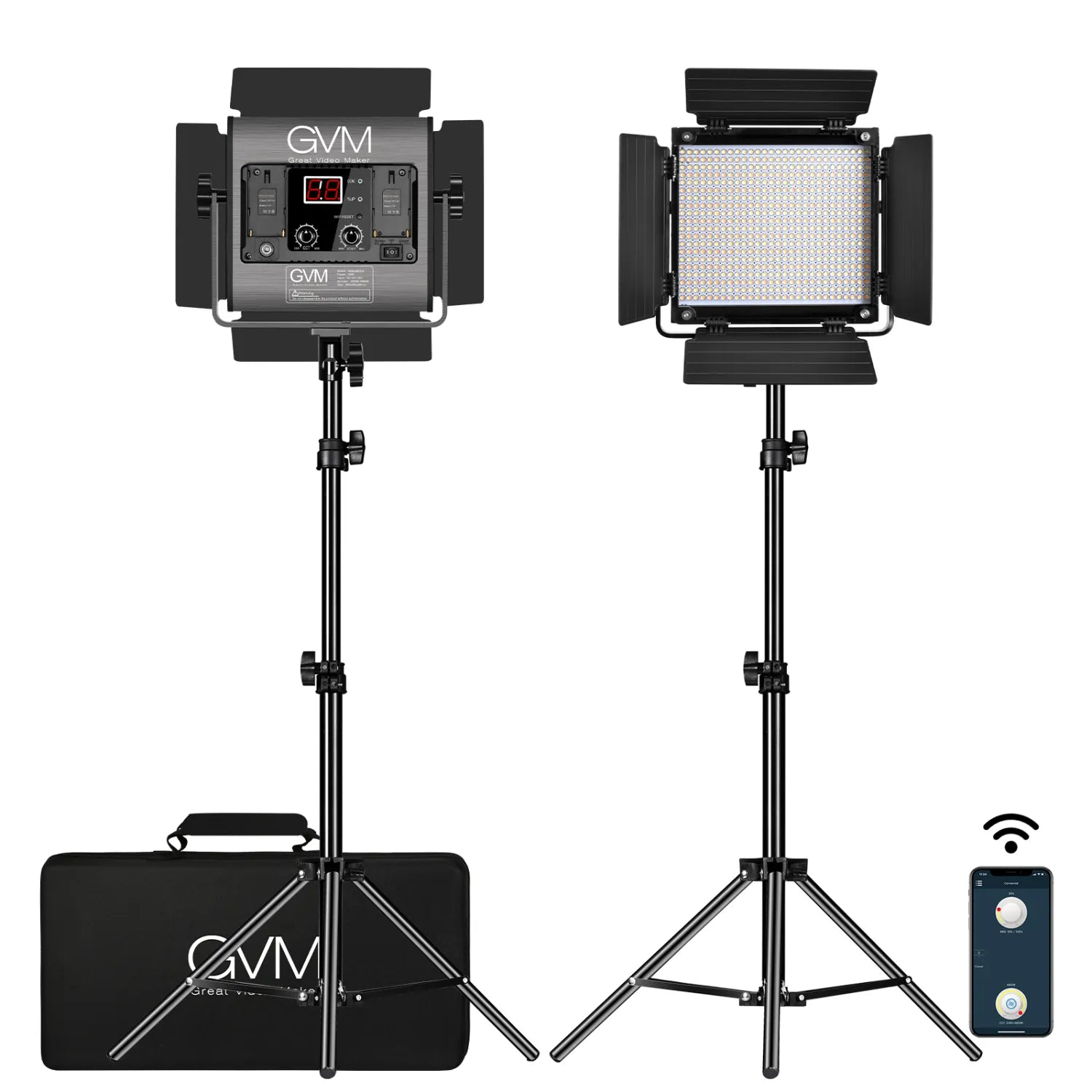 GVM 560AS Set 2x Bicolor 30W Panel LED
