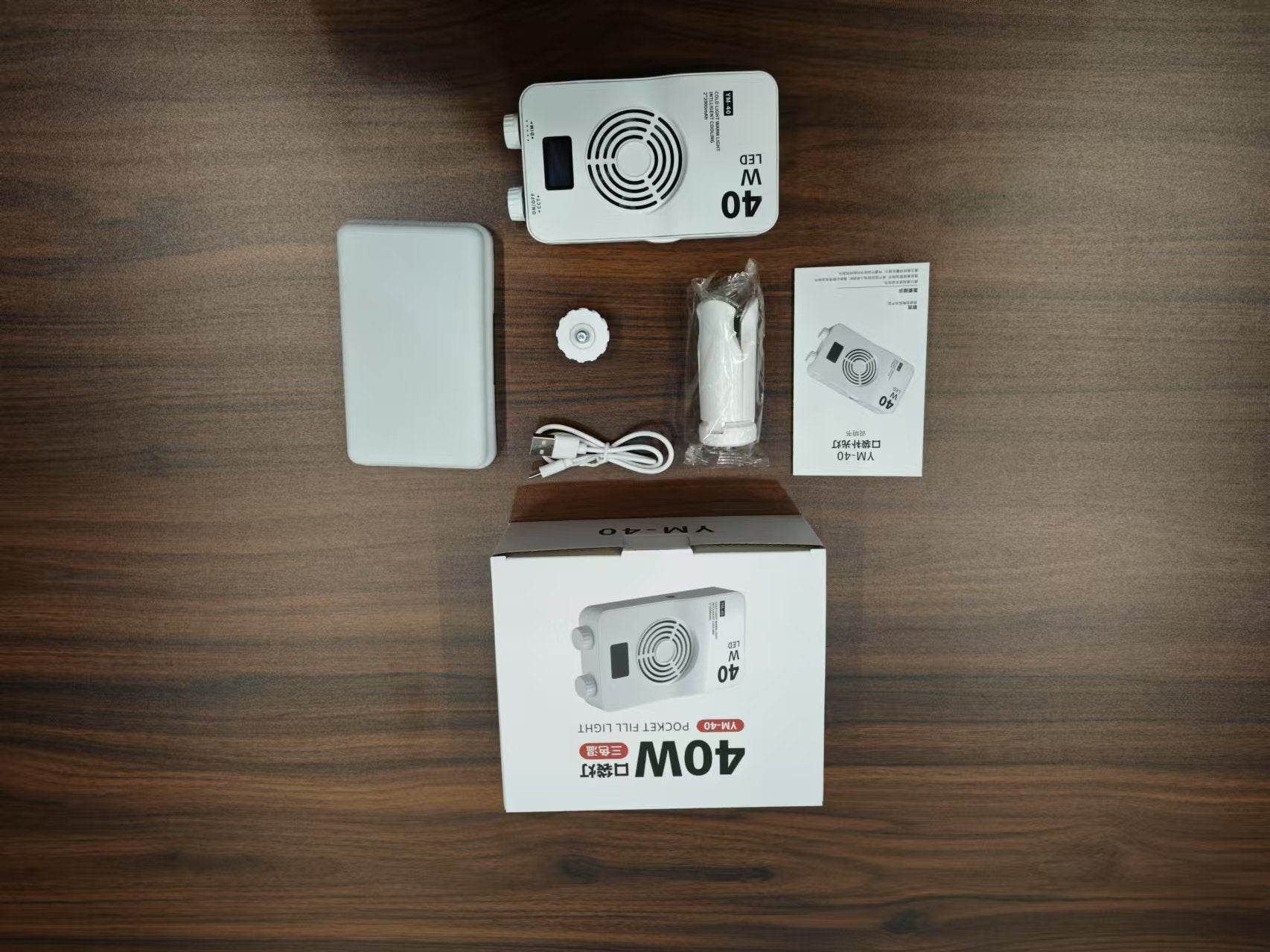 Luz LED Portátil Profesional YM-40 Bicolor 40W Para Foto y Video