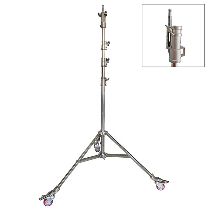 Tripode Stand Gigante para Iluminación Con Ruedas En Acero 5,8m 4 Secciones