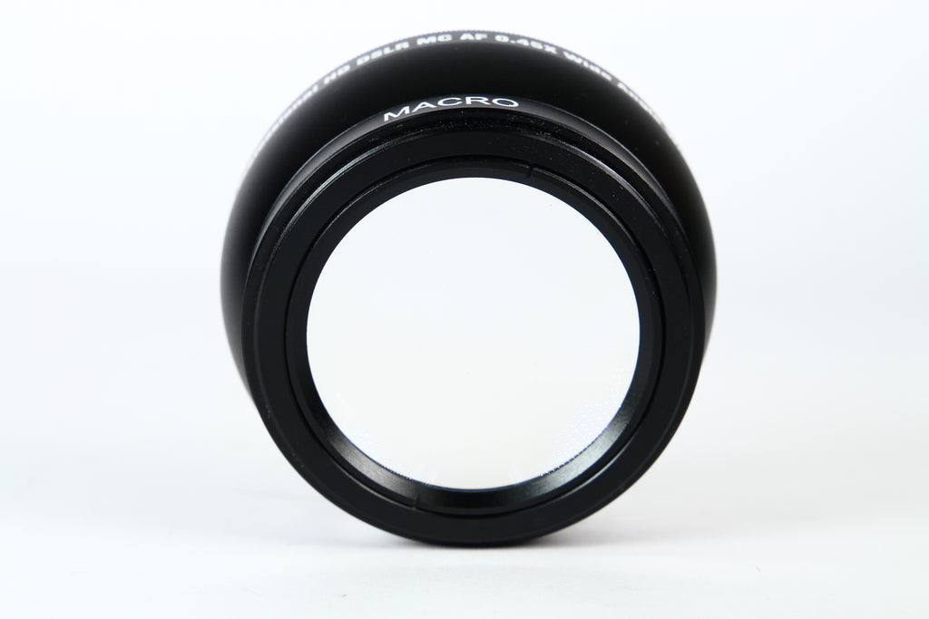 Lente conversor ZEIKOS para gran angular 0.45X con macro. Diámetro 52mm.