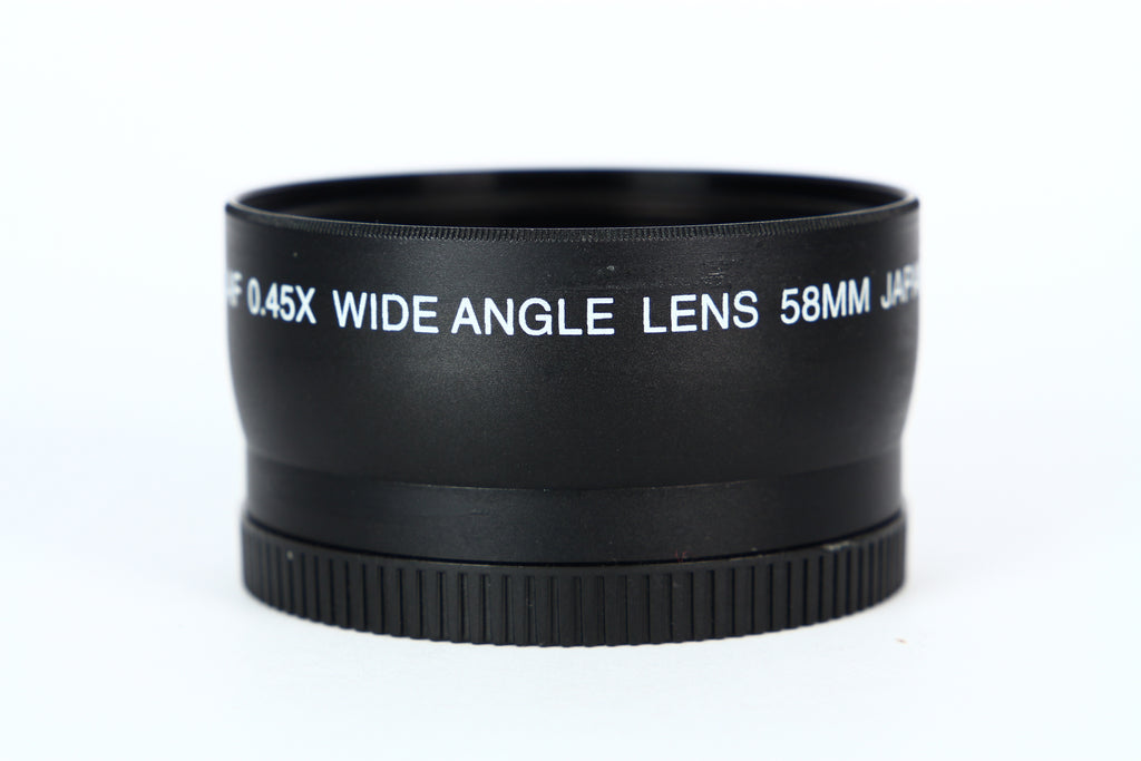 Lente conversor para gran angular 0.45X con macro. Diámetro 58mm.