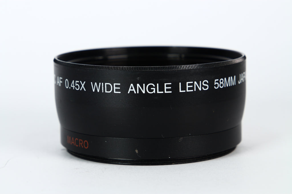 Lente conversor MC AF para gran angular 0.45X con macro. Diámetro 58mm.