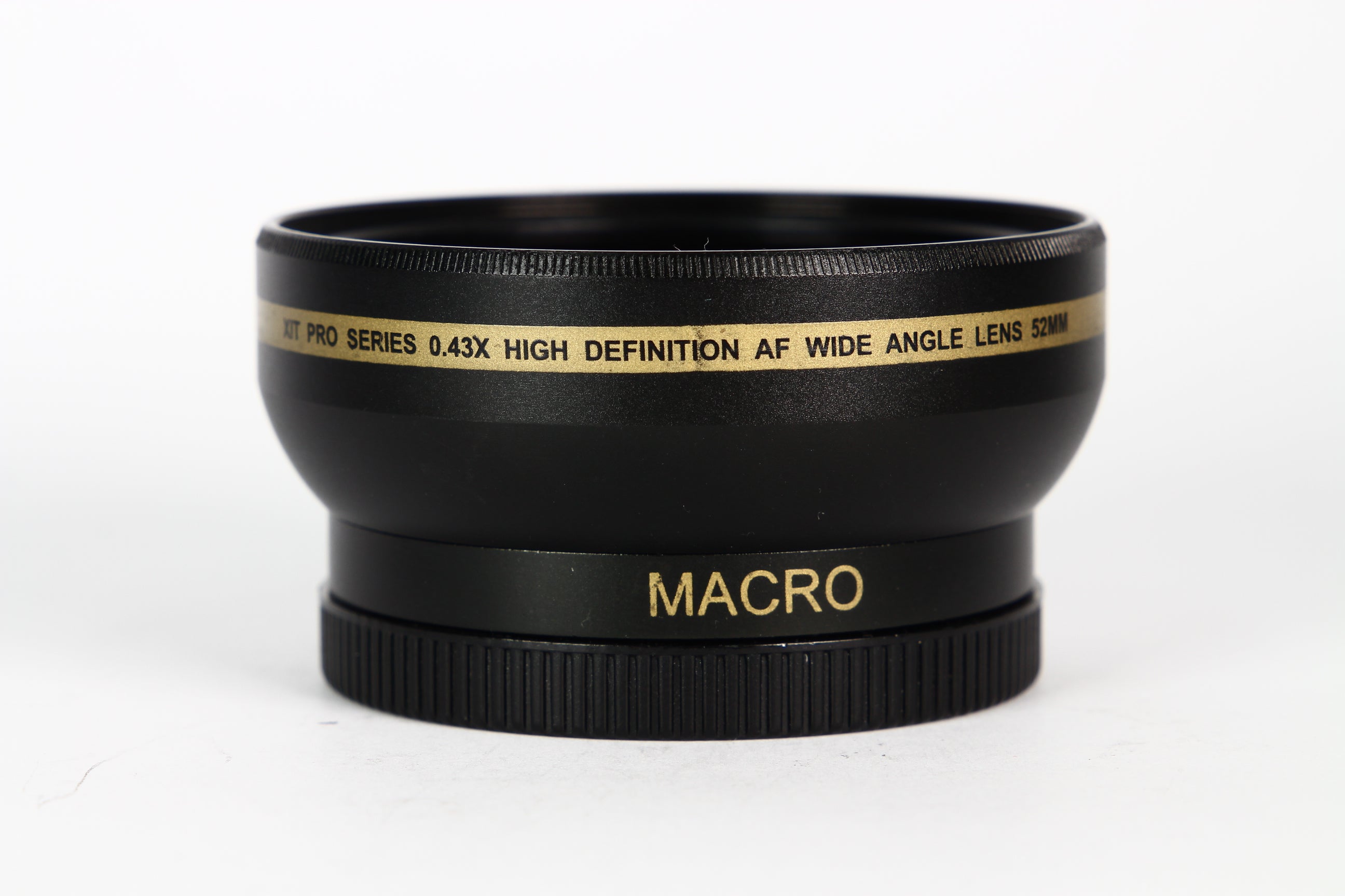 Lente conversor XIT PRO para gran angular 0.43X con macro. Diámetro 52mm.