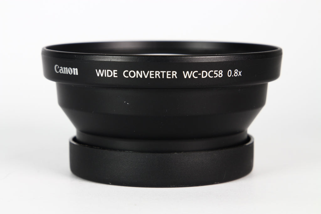 Lente conversor CANON WC-DC58 para gran angular 0.8X. Para vídeo.