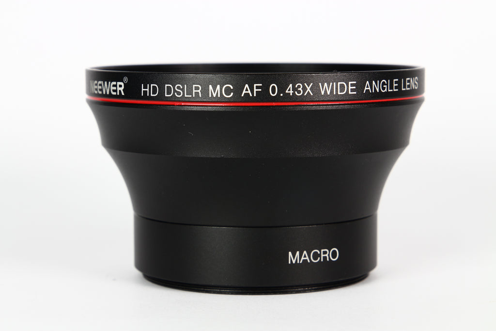 Lente conversor NEEWER para gran angular 0.43X con macro. Diámetro 58mm.