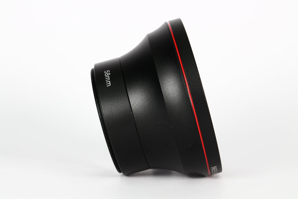 Lente conversor NEEWER para gran angular 0.43X con macro. Diámetro 58mm.