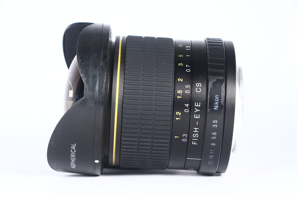 Lente Mecánico Opteka fisheye 6.5mm F3.5. para NIKON Usado.